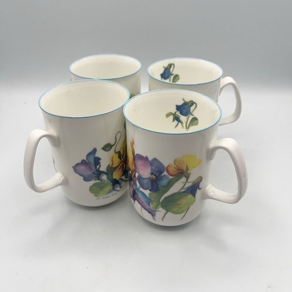 Rose of England Fine Bone China Coffee/Tea Mug - Set Of 4
